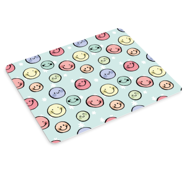 Játékos mosolygós arcok mouse pad minták - TenStickers