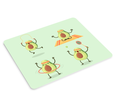 Vidám avokádó karakterek mouse pad eredeti - TenStickers