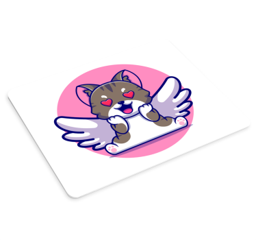 Aranyos repülő macska mouse pad anime - TenStickers