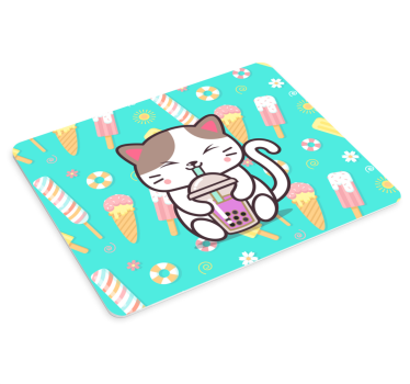 Macska élvezi az italt mouse pad eredeti - TenStickers