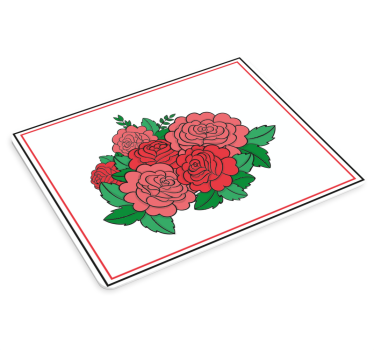 Merész virágkompozíció egérpad eredeti - TenStickers