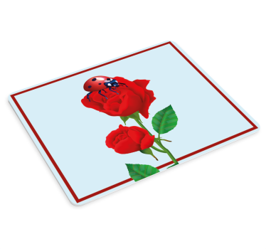 Pöttyös katicabogár rózsákon mouse pad eredeti - TenStickers