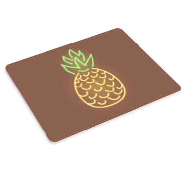 Neon ananász grafika - mouse pad eredeti - TenStickers