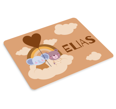 Színes Állatbarátok egérpad névvel - TenStickers