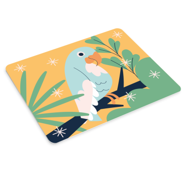 Színes papagáj illusztráció mouse pad eredeti - TenStickers