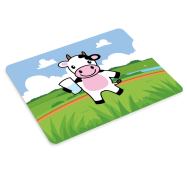 Játékos tehén poharat tartó mouse pad eredeti - TenStickers