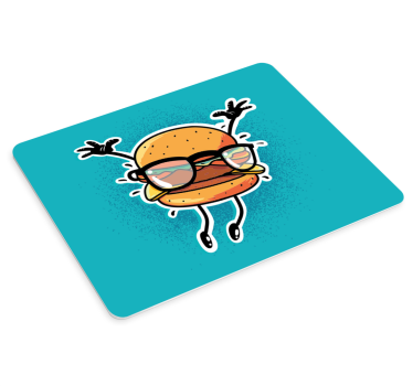 Vidám hamburger karakter eredeti egérpad - TenStickers