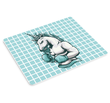 Unikornis boxer illusztrációs egérpad eredeti - TenStickers