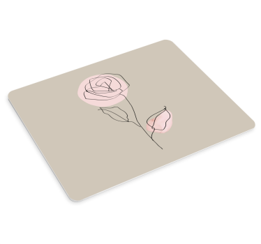 Minimalista virágos kontúr mouse pad eredeti - TenStickers