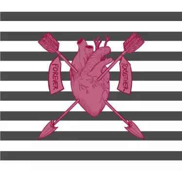Szívszimbólum nyilakkal egérpadok - TenStickers