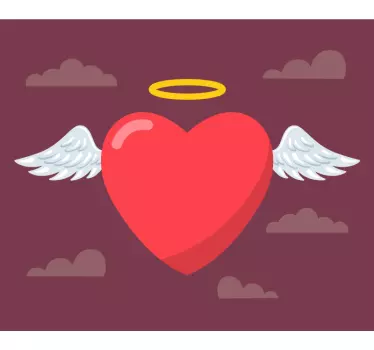 Szárnyas szív eredeti egérpad - TenStickers
