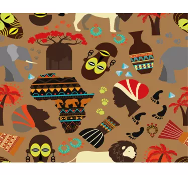 Kulturális szimbólumok mintázata - mouse pad minták - TenStickers