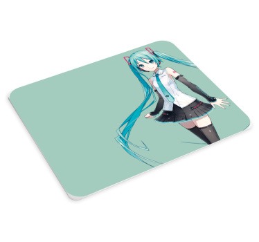 Kék hajú lány anime egérmatrac - TenStickers