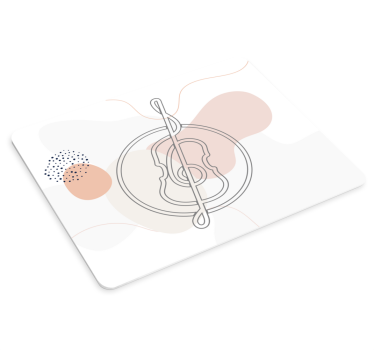 Minimalista gitár kontúr - eredeti egérpad - TenStickers