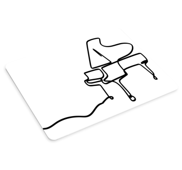 Piano line art aranyos design több egérpad - TenStickers