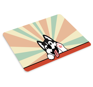 Játékos husky karakter eredeti egérpad - TenStickers