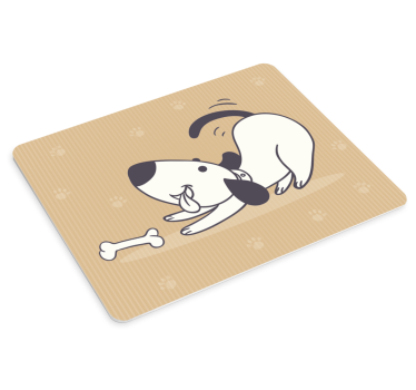 Játékos kutyus csonttal - mouse pad eredeti - TenStickers