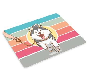 Boldog kutyasétáltatás - eredeti egérpad - TenStickers
