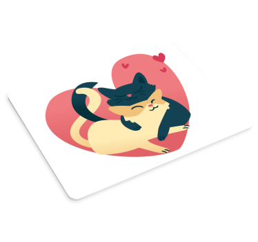Játékos macska Ölelés mouse pad eredeti - TenStickers