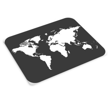 Egyszerű világtérkép egérpad térkép - TenStickers