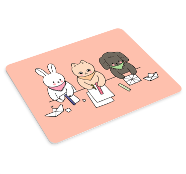 Aranyos Állatbarátok mouse pad eredeti - TenStickers