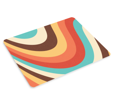 Retro Áramló hullámok egérpad minták - TenStickers