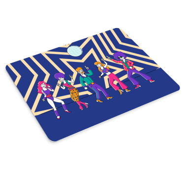 Retro tánc karakterek mouse pad eredeti - TenStickers