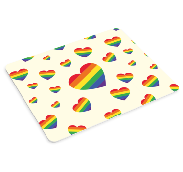 Meleg büszkeség lapos szív alakú több egérpad - TenStickers