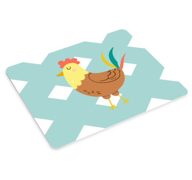 Bájos tyúk illusztráció - mouse pad eredeti - TenStickers