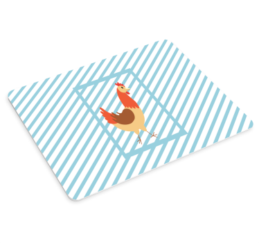 Csíkos csirke mouse pad eredeti - TenStickers