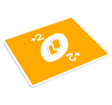 Uno kártyák plusz kettő sárga eredeti egérpadban - TenStickers