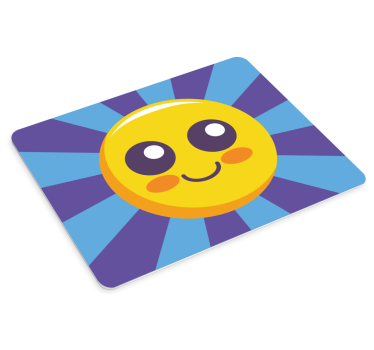 Boldog napfény arc anime egérpad - TenStickers