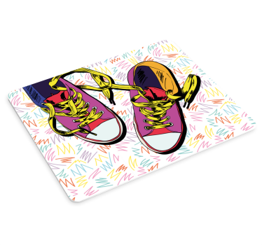 Színes sportcipő illusztráció - mouse pad eredeti - TenStickers