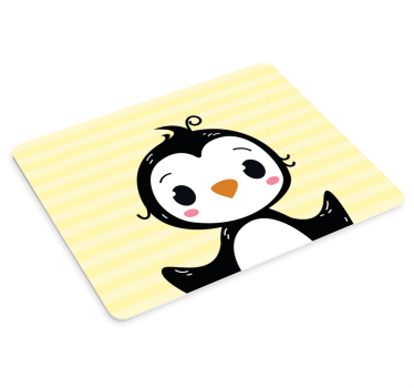 Vidám pingvin karakter anime egérpad - TenStickers