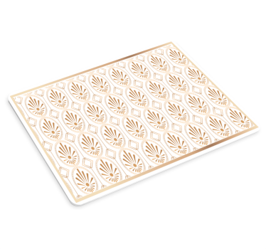Modern art fehér és arany deco mintás eredeti egérpad - TenStickers