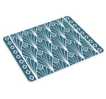 Modern art kék-fehér deco eredeti egérpad - TenStickers
