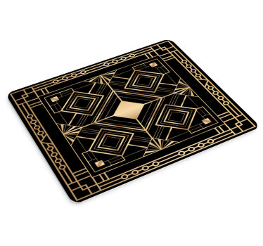 Modern art fekete és arany deco mintás eredeti egérpad - TenStickers