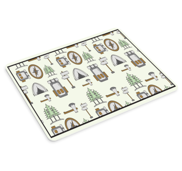 Kempingfelszerelés mintás mouse pad eredeti - TenStickers