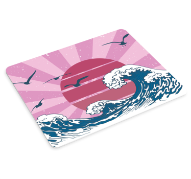 A nagyszerű rózsaszín retro hullám eredeti egérpad - TenStickers