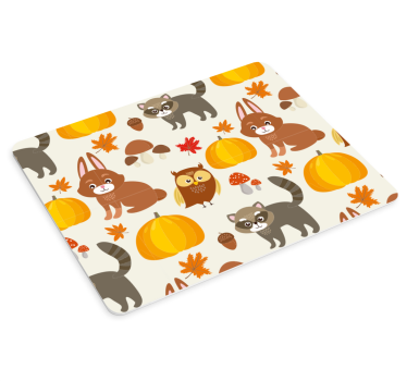 Aranyos Őszi Állatok mouse pad eredeti - TenStickers