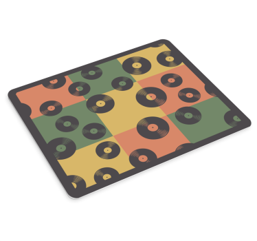 Színes bakelitlemez retro mintás eredeti egérpad - TenStickers