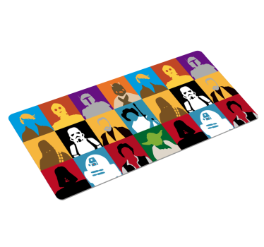 Karakter siluettek kollázs - egérpad szerencsejáték - TenStickers