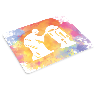 Ikonikus robot interakció - mouse pad szerencsejáték - TenStickers