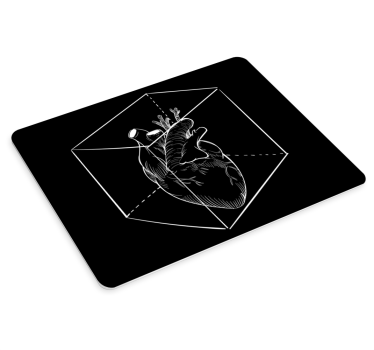 Szívkocka illusztrációs eredeti egérpad - TenStickers