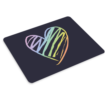 Színes szív alakú mouse pad eredeti - TenStickers