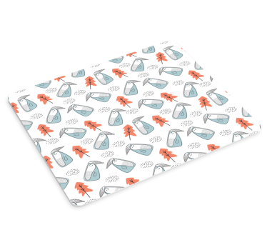 Játékos levél minta egérpad minták - TenStickers
