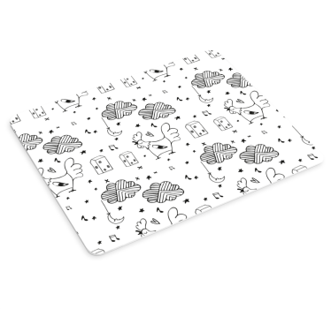 Bűbájos fekete illusztrációk egérpad minták - TenStickers