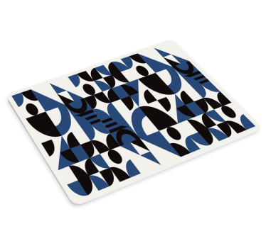 Kék és fekete puzzle városi design játék vinil egérpad - TenStickers