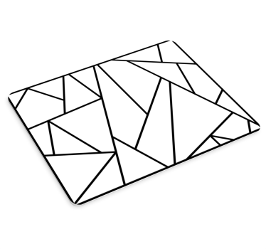 Fekete geometrikus vonalak minimalista design eredeti egérpad - TenStickers