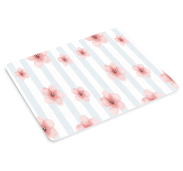 Virágos csíkos mintás egérpad - TenStickers